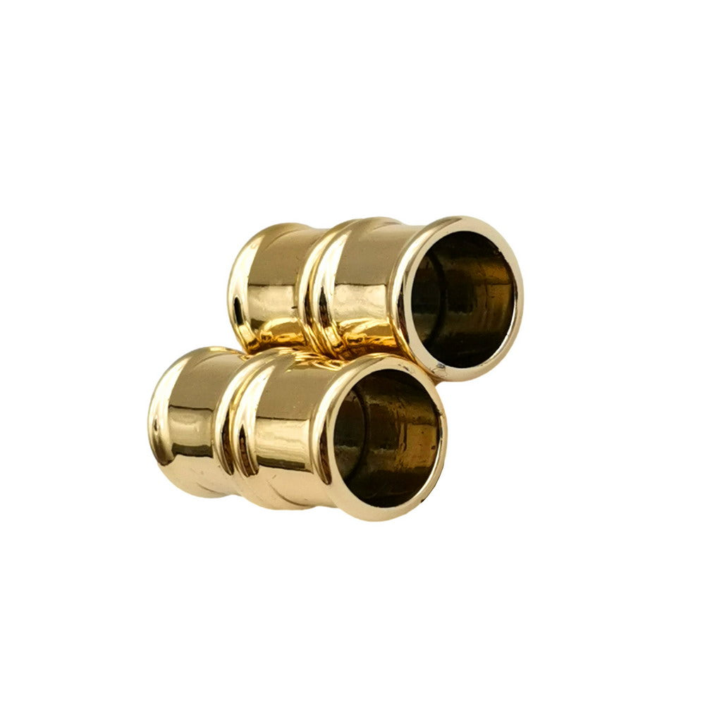 Barrel Clasps Magnetic End 9mm Round Hole Bracelet Making Opening Silver