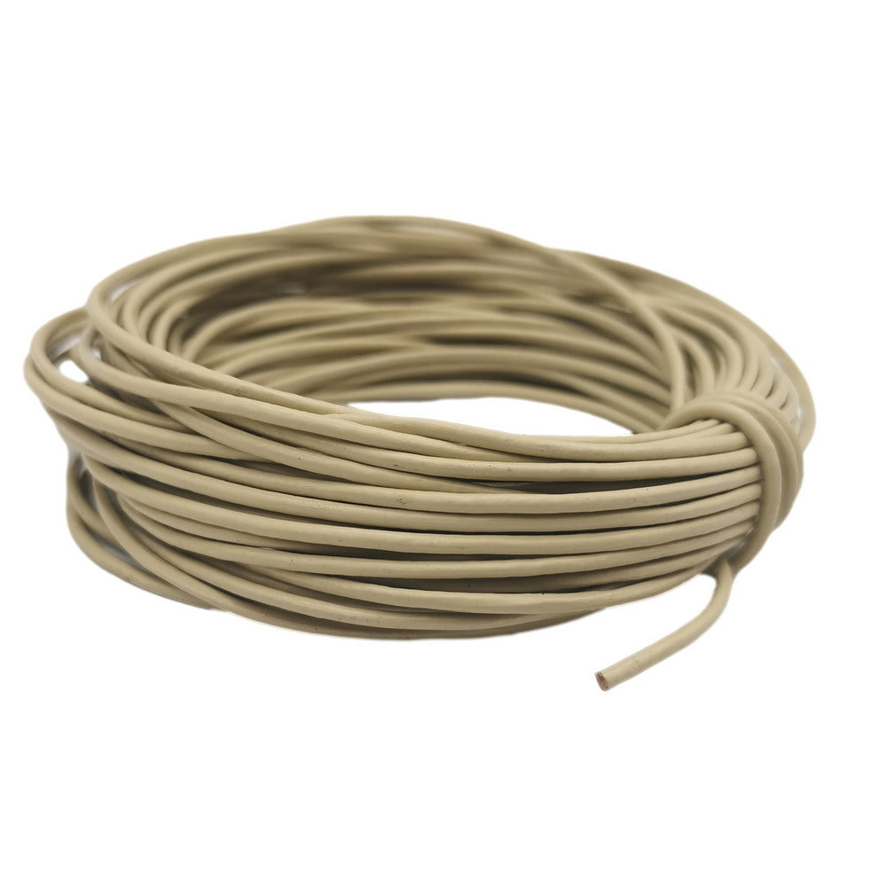 shapesbyX-10 Yards Khaki Leather Cord 1.5mm Leather String Genuine Cowhide