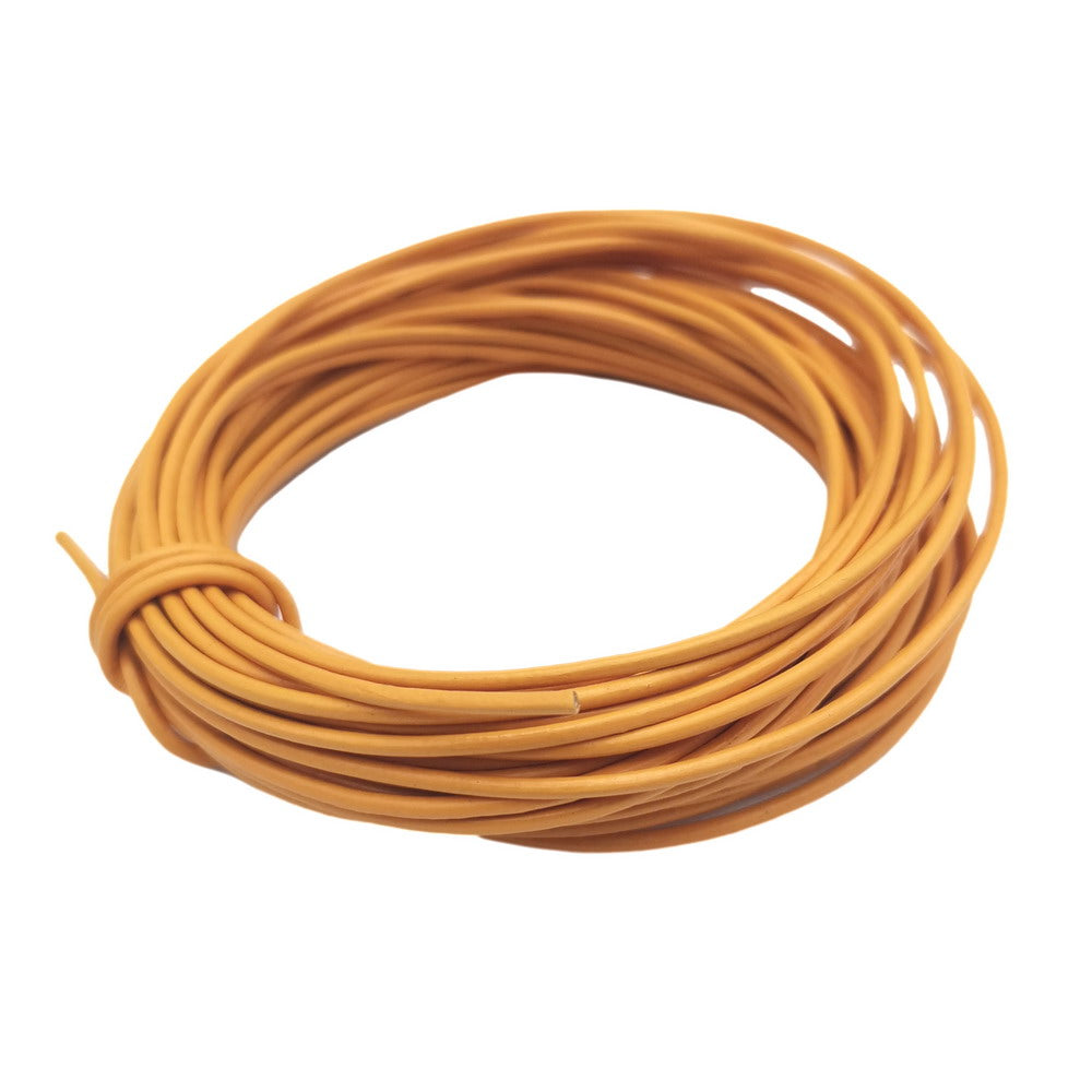 shapesbyX-10 Yards Orange Leather Cord 1.5mm Leather String Genuine Cowhide