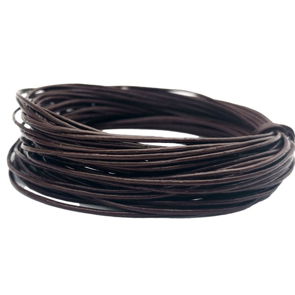 shapesbyX-10 Yards 1mm Dark Brown Leather Cord Leather String Genuine 1.0mm  Diameter Leather