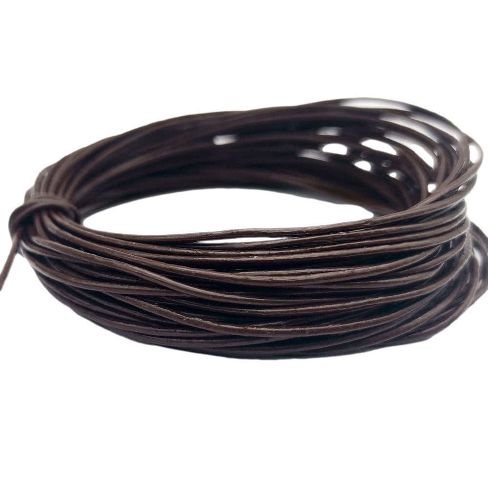ShapesbyX-10 yards 1mm cordon en cuir marron foncé ficelle en cuir véritable 1.0mm de diamètre en cuir