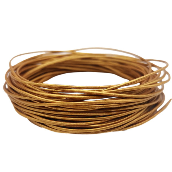 shapesbyX-10 Yards Metallic Gold 1mm Leather Cord Leather String Genui