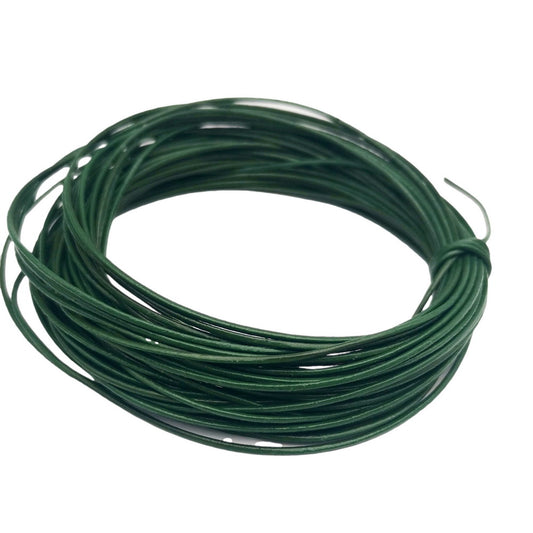 shapesbyX-10 Yards Green 1mm Leather Cord Leather String Genuine 1.0mm Diameter Leather