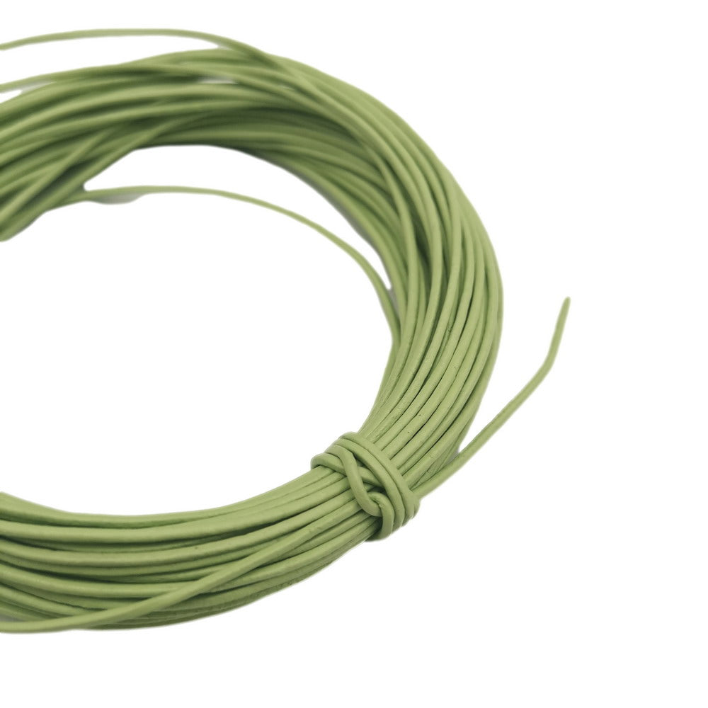 shapesbyX-10 Yards Light Green 1mm Leather Cord Leather String Genuine 1.0mm Diameter Leather