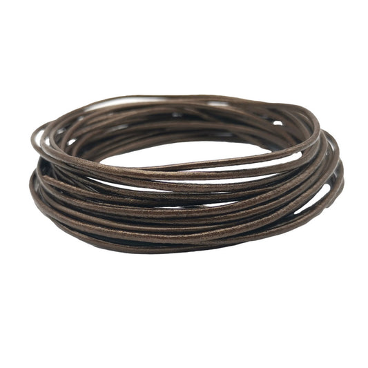 ShapesbyX-5 mètres 2 mm cordons en cuir anti-poussière métallique bracelet en cuir véritable pour collier pendentif