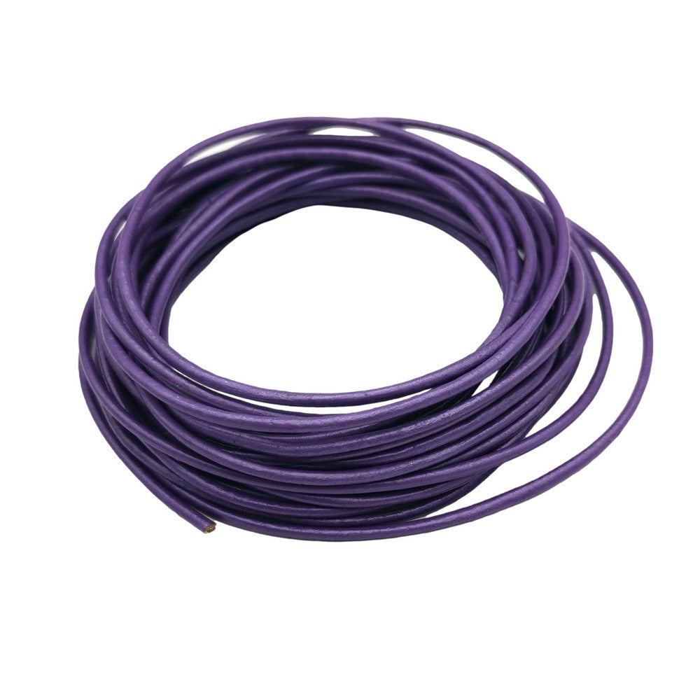 ShapesbyX-5 mètres 2 mm cordons en cuir violet métallisé bracelet en cuir véritable pour collier pendentif