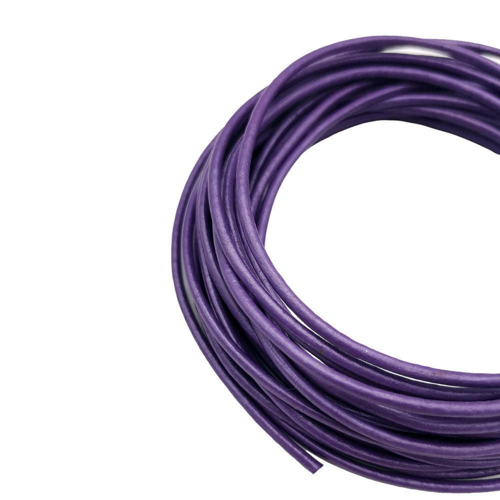 shapesbyX-5 Yards 2mm Metallic Purple Leather Cords Genuine Leather Strap for Necklace Pendant