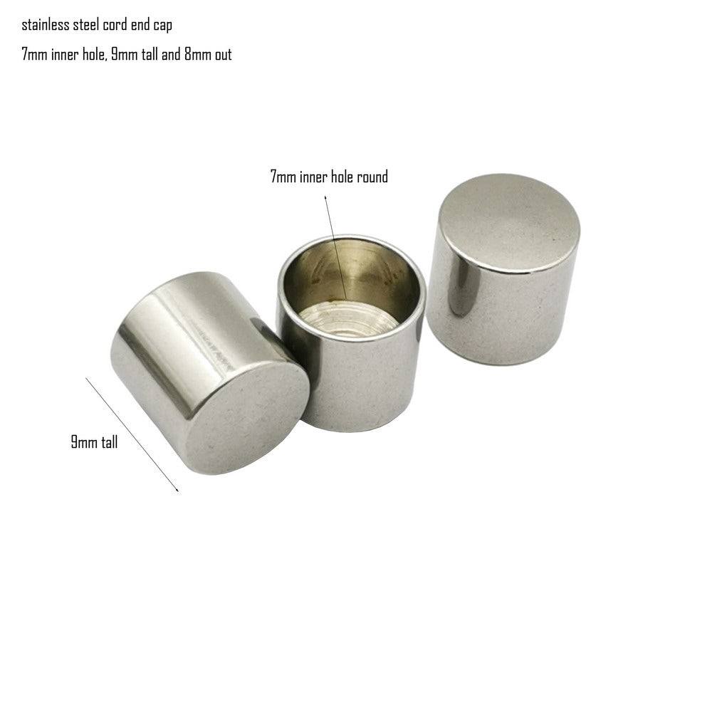 10 Stück Edelstahl-Kordel-Endkappen von 2 mm bis 10 mm, Schmuckherstellung, Perlen, Krawattenenden