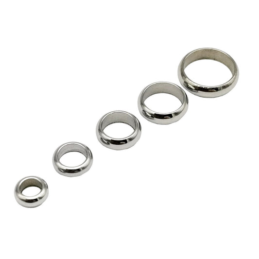 10 Stück Edelstahl-Ring-Schiebeperlen, Armband-Charm, innen 3 mm bis 8 mm, Armbandherstellung, rundes Basteln