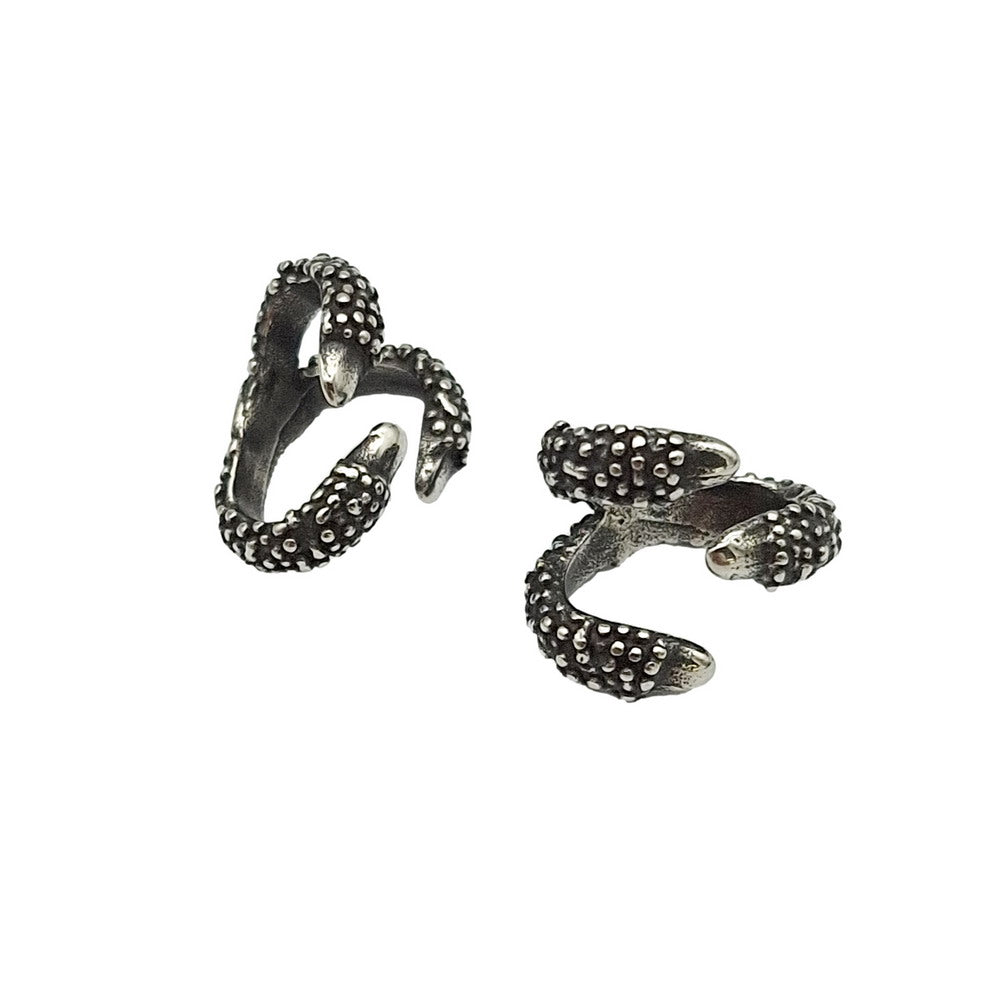 2pcs Stainless Steel Snake Slider Beads for Bracelet Making Licorice Leather Cord Bead 12.5mmx6mm Inner Hole Antique Silver