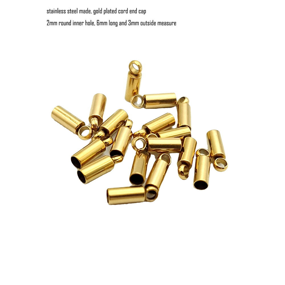 ShapesbyX 10 pièces boucles en acier doré embout Bracelet collier cordon extrémité 4mm 5mm 6mm 10mm