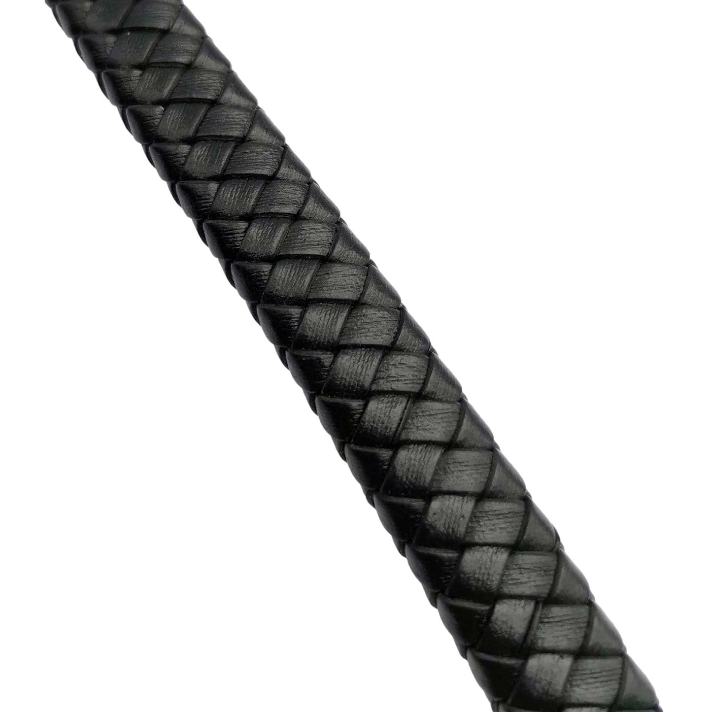 shapesbyX-10mm Flat Braided Leather Band Black 10x5mm Leather Bolo Strip Bracelet Making Craft