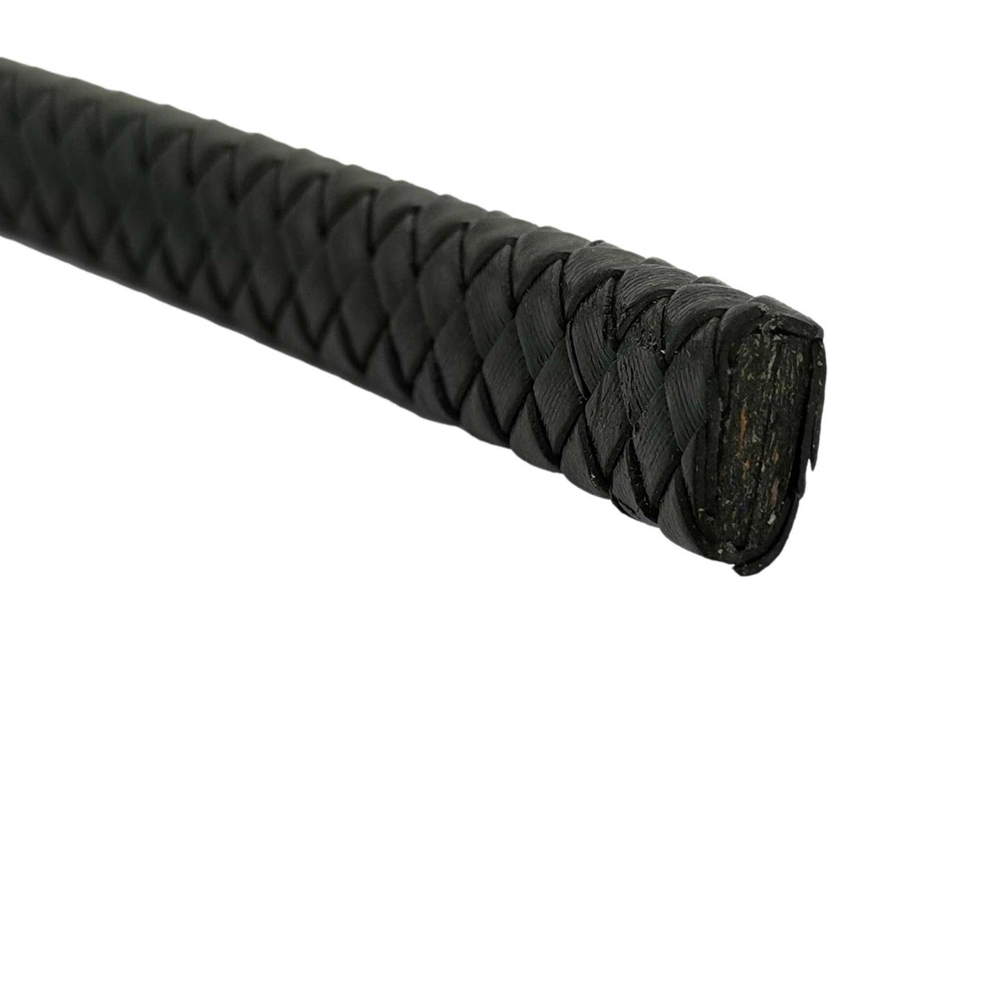 ShapesbyX-10 mm flaches geflochtenes Lederband, schwarz, 10 x 5 mm, Leder-Bolo-Streifen, Armbandherstellung, Basteln