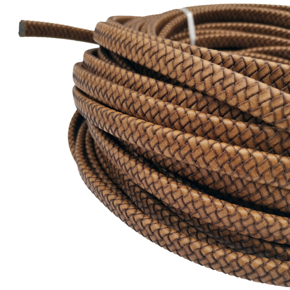 shapesbyX-12x6mm Flat Braided Leather Band for Bracelet Making 12mm Wide