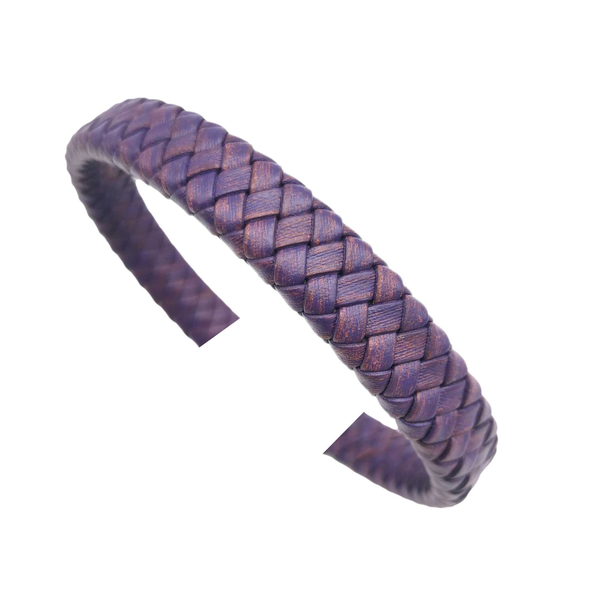 Metallic retailer Lavendar Handmade Licorice Leather Bracelet