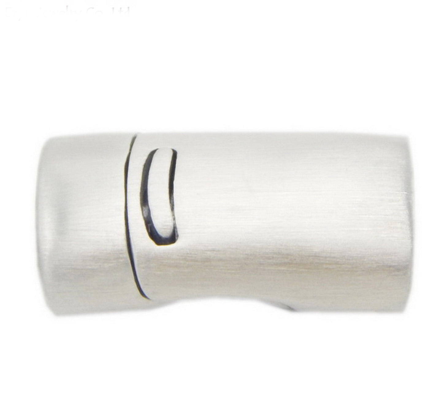 ShapesbyX-Fermoirs magnétiques en acier inoxydable brossé avec trou de 11 mm x 7 mm, extrémité du cordon en cuir de réglisse