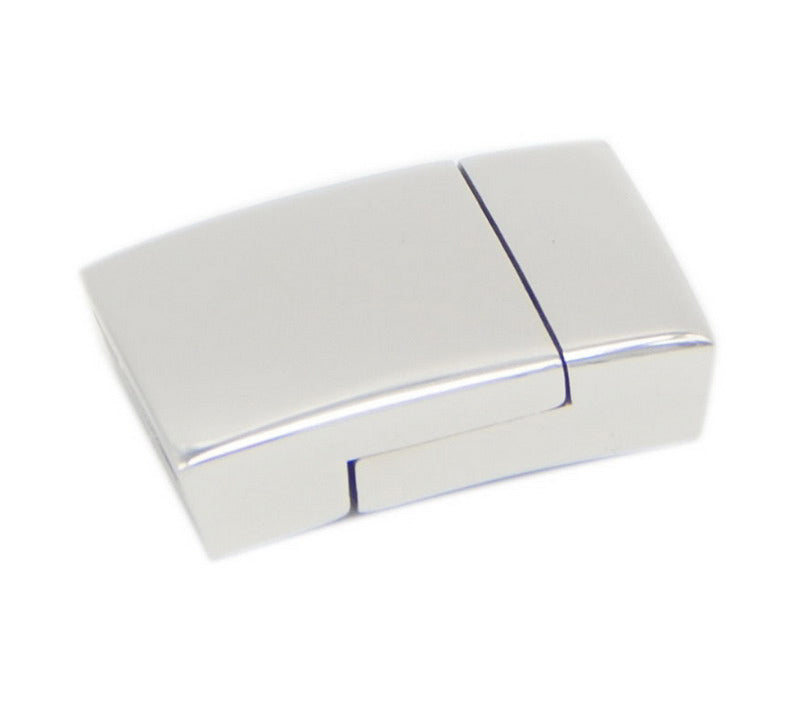 ShapesbyX-10 mm Edelstahl-Verschlüsse, magnetisch, für flaches Lederband, 10 x 3 mm Loch