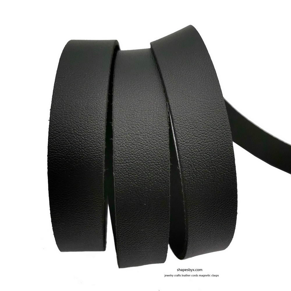 shapesbyX-8mm 10mm 15mm 20mm 30mm Black Faux Suede Leather Strip PU Leather Band