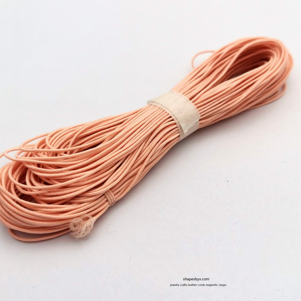 shapesbyX-50 Yards 0.8mm Round Elastic Cord Stretchy Cord Coral