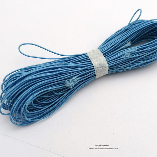 50 Yards 0.8mm Round Elastic Cord Stretchy Cord Sky Blue