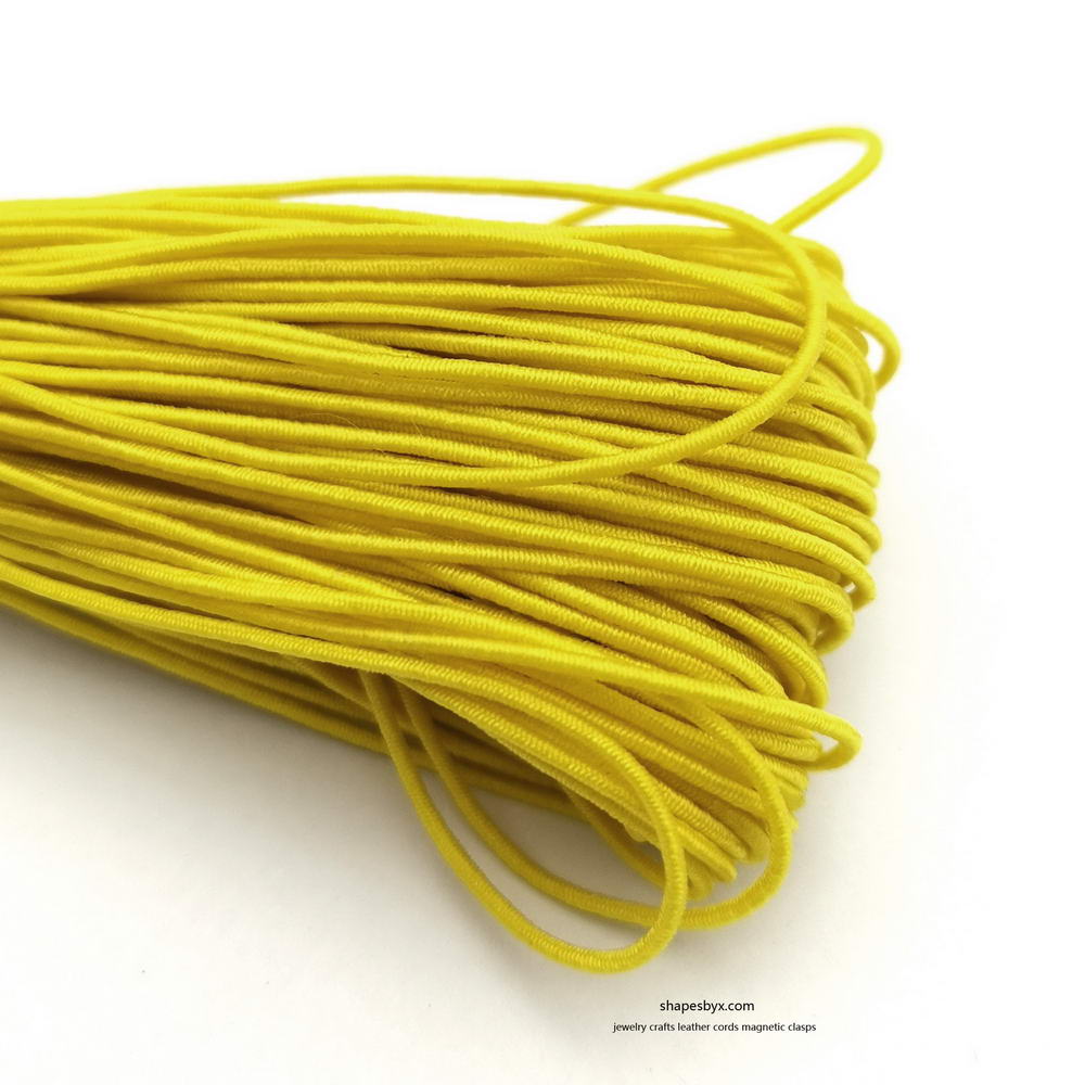 shapesbyX-50 Yards 0.8mm Round Elastic Cord Stretchy Cord Yellow