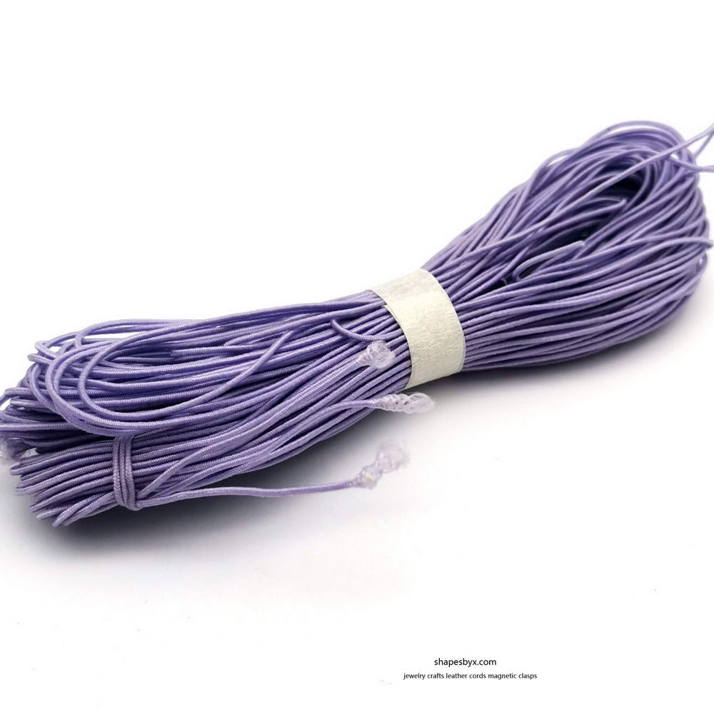 shapesbyX-50 Yards 0.8mm Round Elastic Cord Stretchy Cord Light Purple