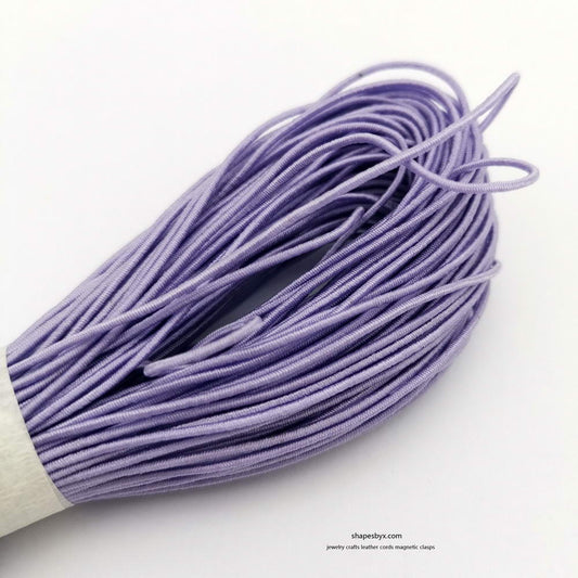 50 Yards 0.8mm Round Elastic Cord Stretchy Cord Light Purple