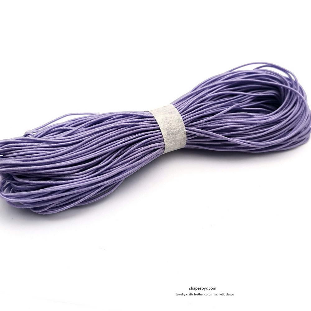 ShapesbyX-50 mètres 0,8 mm cordon élastique rond cordon extensible violet clair