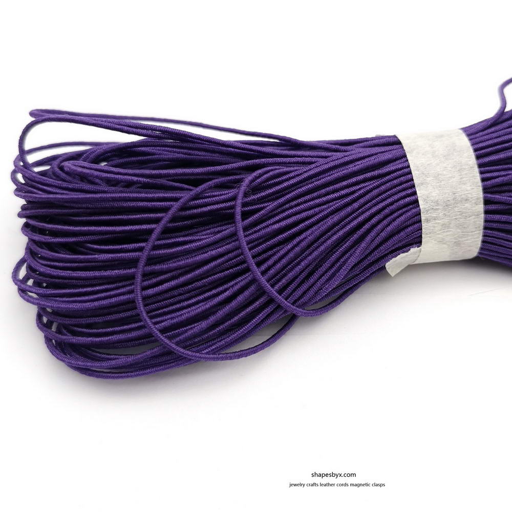 ShapesbyX-50 mètres 0,8 mm cordon élastique rond cordon extensible violet