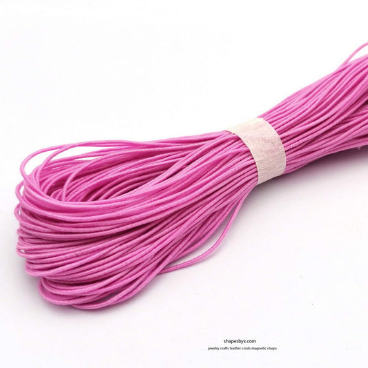 50 Yards 0.8mm Round Elastic Cord Stretchy Cord Pink