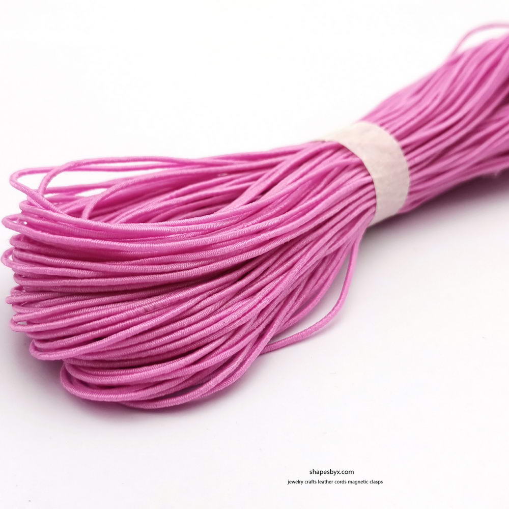shapesbyX-50 Yards 0.8mm Round Elastic Cord Stretchy Cord Pink