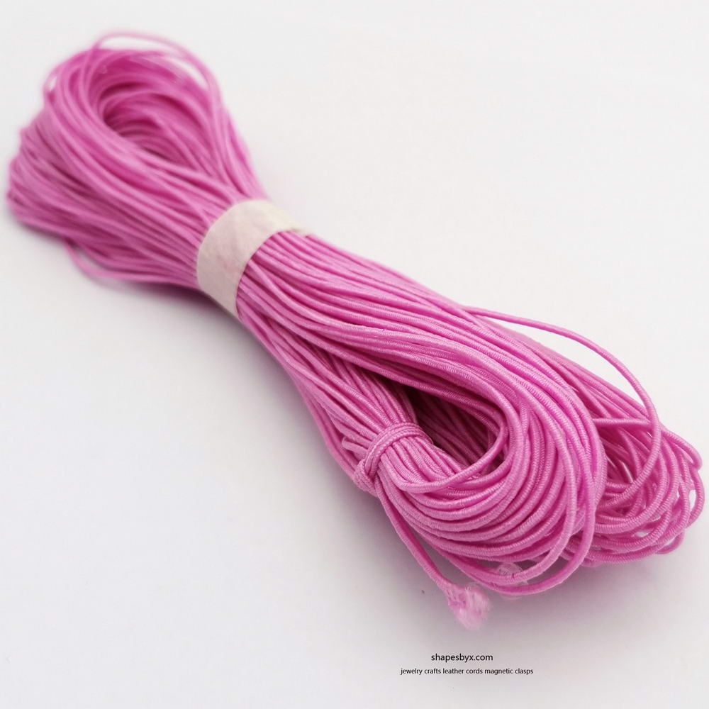 shapesbyX-50 Yards 0.8mm Round Elastic Cord Stretchy Cord Pink