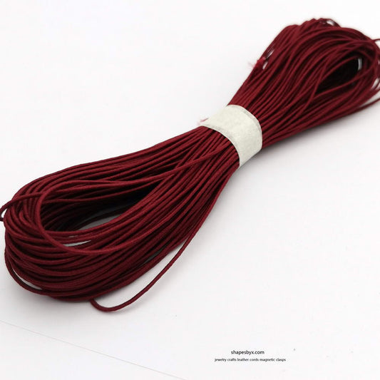 50 Yards 0.8mm Round Elastic Cord Stretchy Cord Maroon