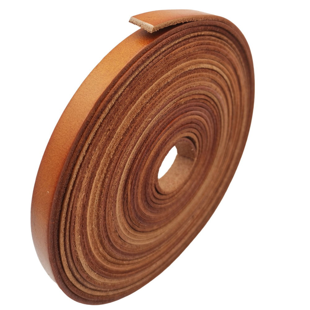 Flat leather band leather strip 10mm Jewelry Making Watchband Burnt Tan Natural GF10M121-2