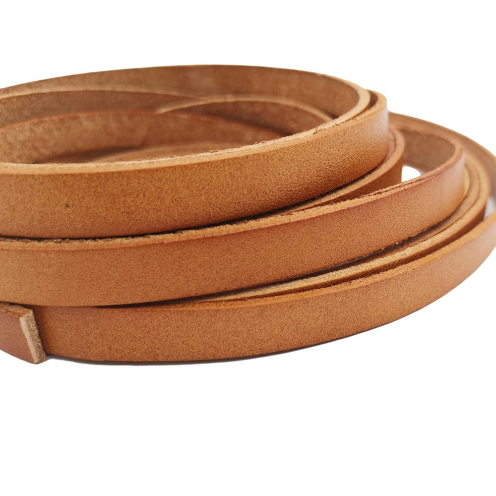 shapesbyX-10mm Flat Leather Strip 10mmx2mm Leather Strap for Jewelry Making Watchband Distressed Tan