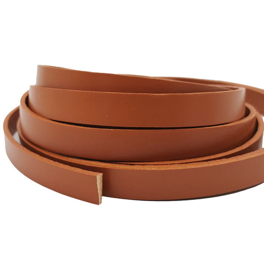 ShapesbyX-Brown Flat Leather Strip 10mmx2mm Genuine Leather Band Jewelry Making Bracelet