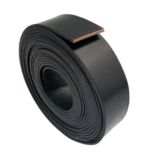 ShapesbyX-15 mm Bande de cuir plate 15 x 2 mm Bande de cuir véritable 2 mm d'épaisseur Noir