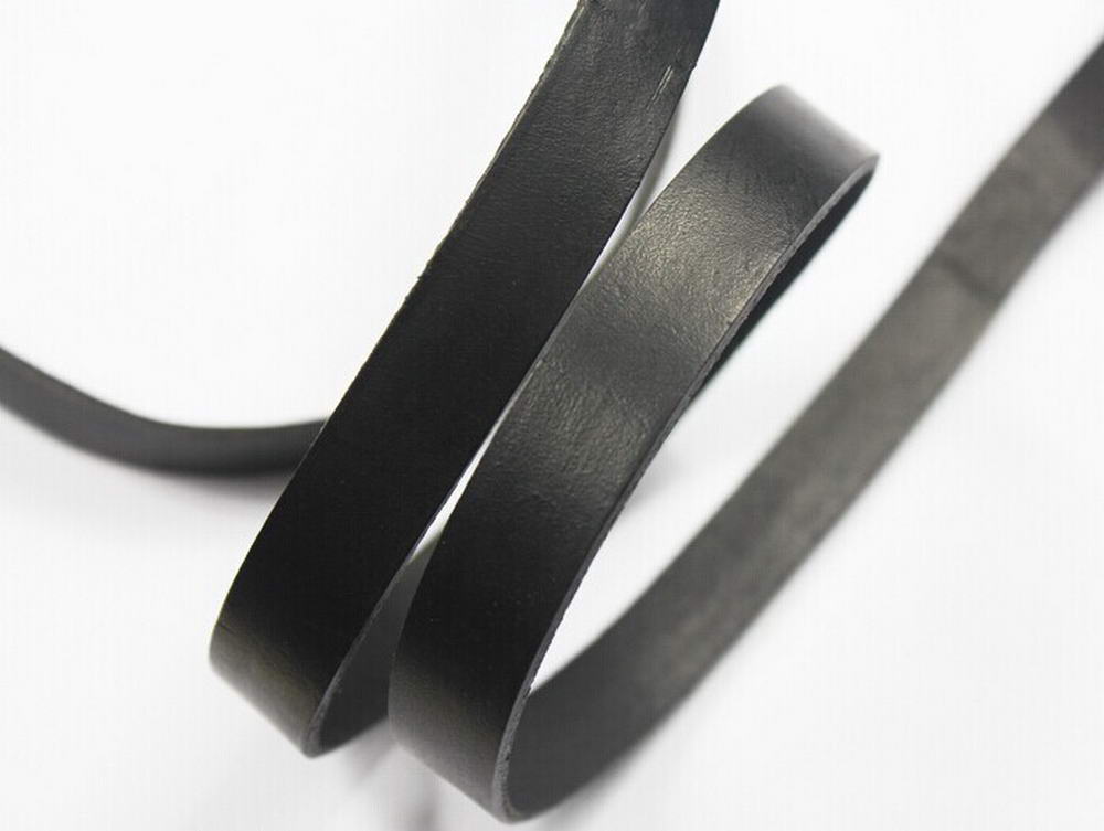 ShapesbyX-15 mm flacher Lederstreifen, 15 x 2 mm, echtes Lederband, 2 mm dick, hellbraun