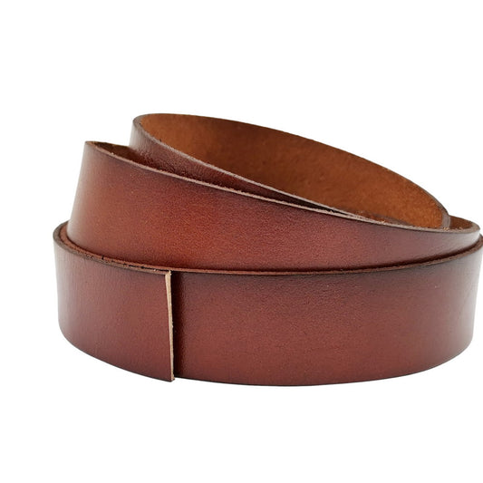 20mm Flat Leather Strip 20x2mm Genuine Leather Band 2mm Thick Distressed Brown