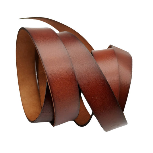 25 mm flacher Lederstreifen in Distressed-Braun, 2,5 cm breit, echtes Lederband, 2 mm dick