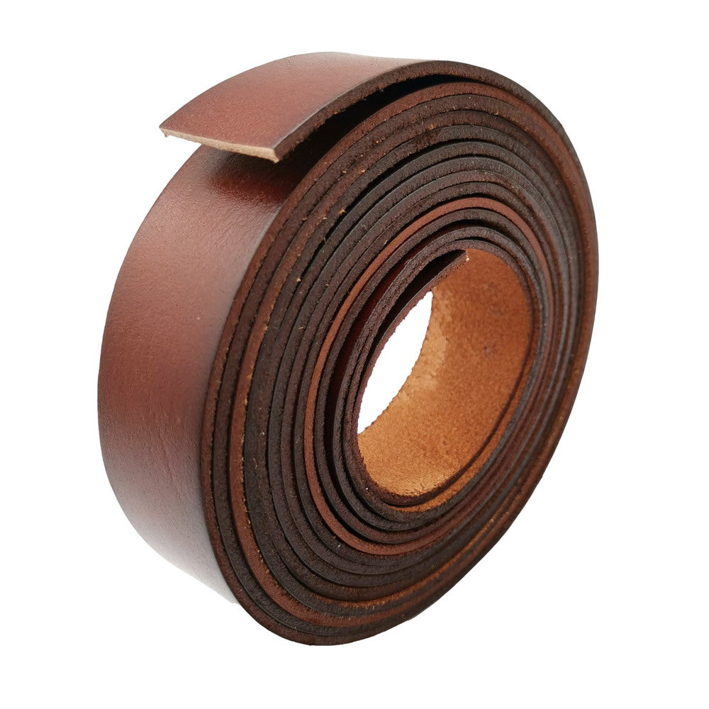25mm Distressed Brown Flat Leather Strip 1 Inch Wide Genuine Leather Band 2mm Thick