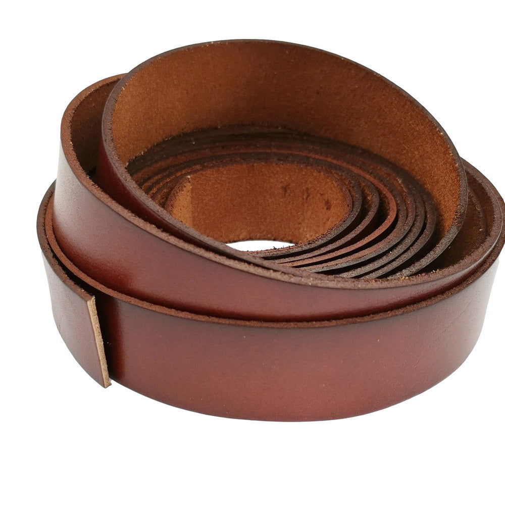25 mm flacher Lederstreifen in Distressed-Braun, 2,5 cm breit, echtes Lederband, 2 mm dick