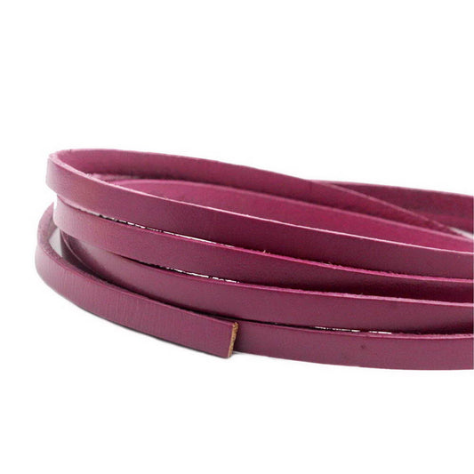 5mmx2mm Flat Leather Cord 5mm Real Leather Strip Violet