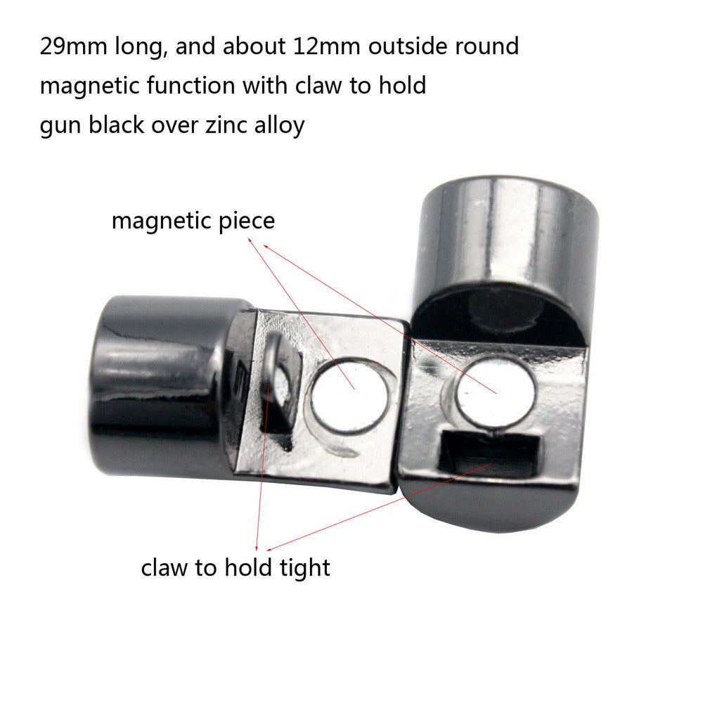 Magnetic Clasps and Closure for Bracelet Making 10mm Round Hole Silver Curved Buckle
