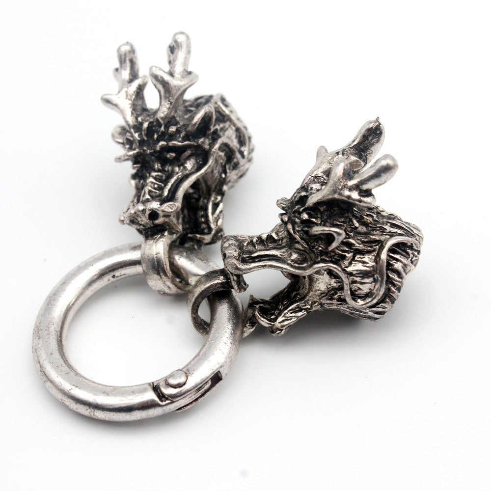 Chinese Dragon Spring Hook Clasps 9mm Hole Bracelet Making Cord Glue in