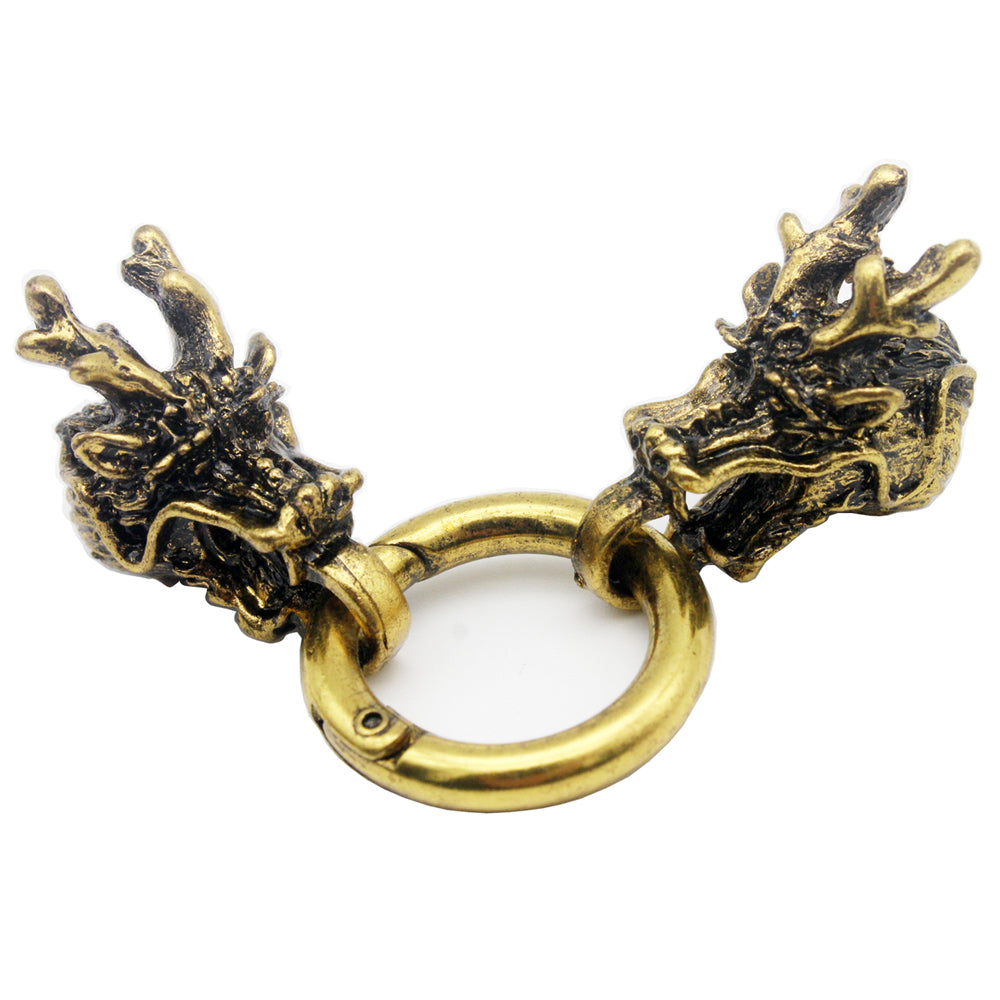 Chinese Dragon Spring Hook Clasps 9mm Hole Bracelet Making Cord Glue in