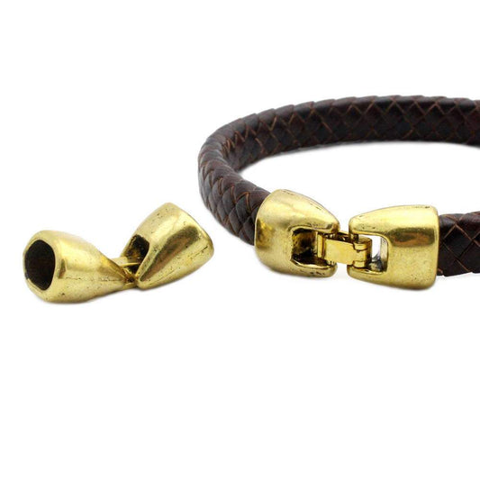 Licorice Leather Cord Clasps for 10x6mm Licorice Leather Glue Antique Gold 10x7 mm Inner Hole Snap Button Bracelet Clasps