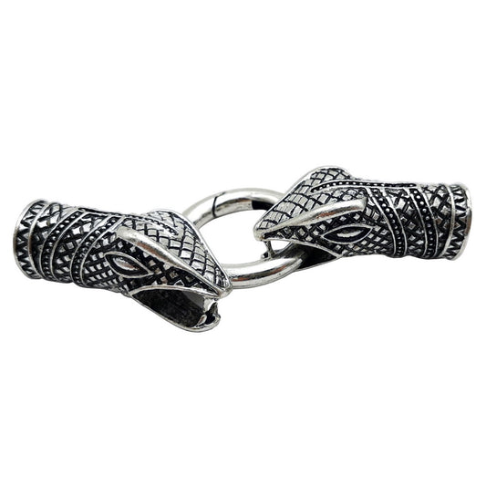snake bracelet clasps closure charm hook 10mm round hole antique silver