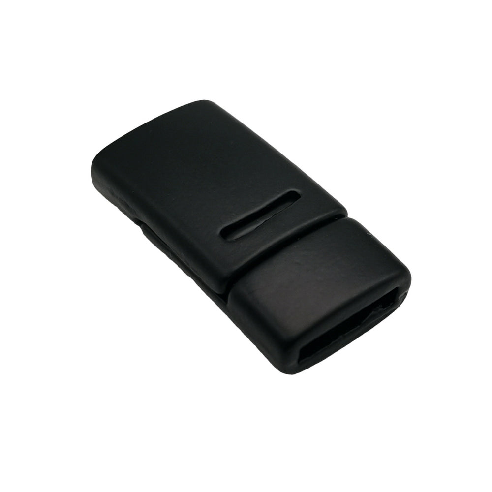 Pitch Matte Black Magnetic Clasps for Bracelet Making 10mm Flat Leather Band Glue 10x2mm Inner