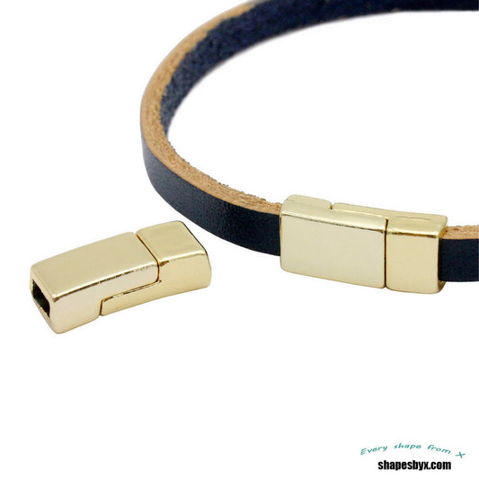 5mm flat magnet clasp for bracelet necklace making gold 